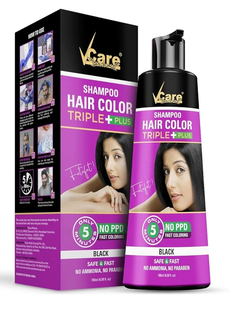 V care Shampoo Black 180 ml