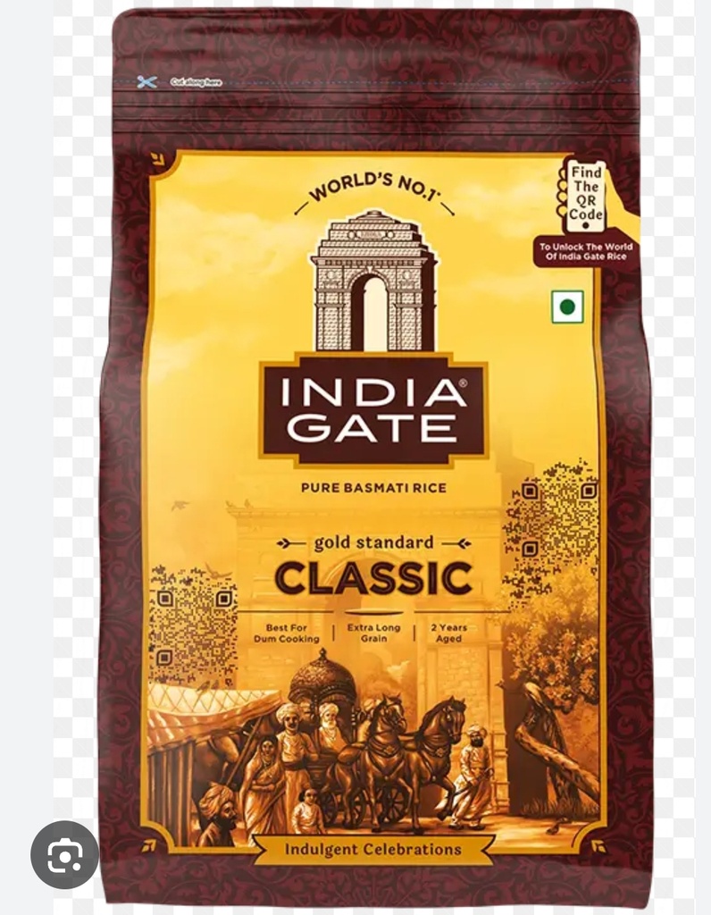 India Gate Rice Pure Basmati Rice Classic 1Kg