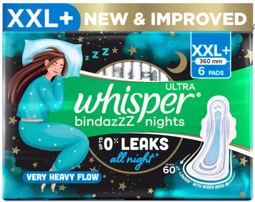 Ultra Whisper Bindazz night(XXL) 6units