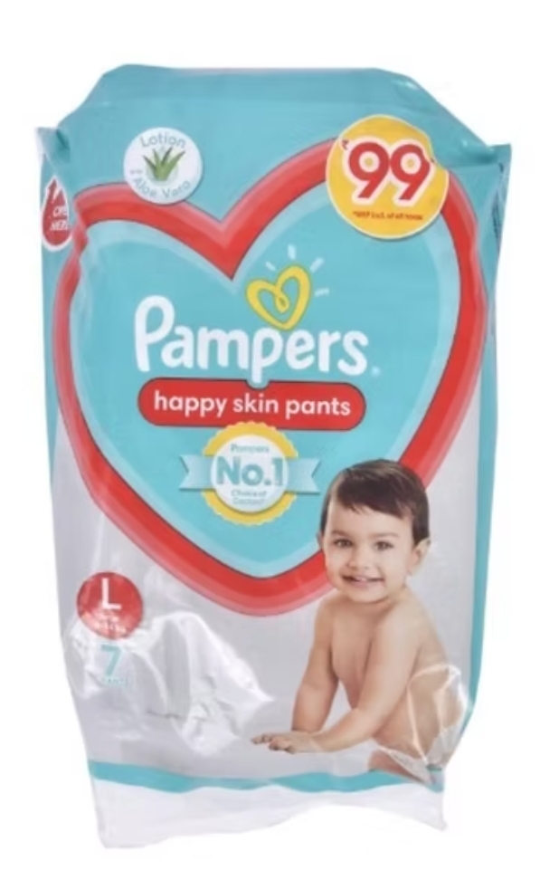 Pampers S,L, M, XL Rs. 99