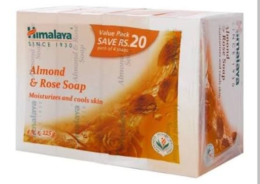 Himalaya Almond & Rose soap 4*125g