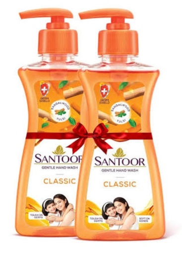Santoor Classic Hand Wash (Buy 1 Get 1 Free)