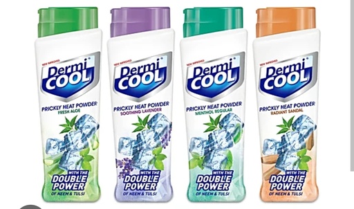 Dermi cool Prickly heat powder (Levender, Menthol) 150g + Free 60g