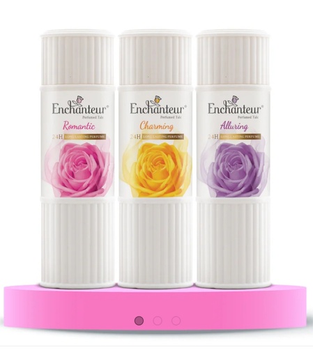 Enchateur Perfumed Talc 250g (Varients:Romantic ,Alluring,Charming)
