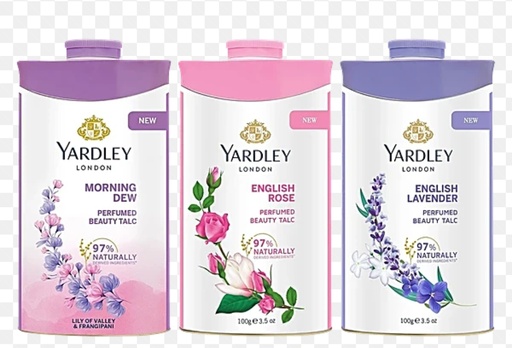 Yardley London Perfume Beauty Talc 50g( Varients:English Lavender, English Rose, Morning Dew)
