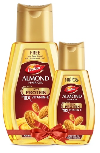 Dabour Almond Hair Oil + Free Pack 95 ml