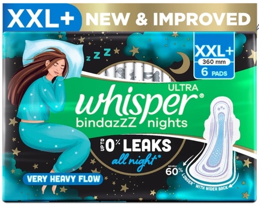 Ultra Whisper Bindazz night(XXL) 6units